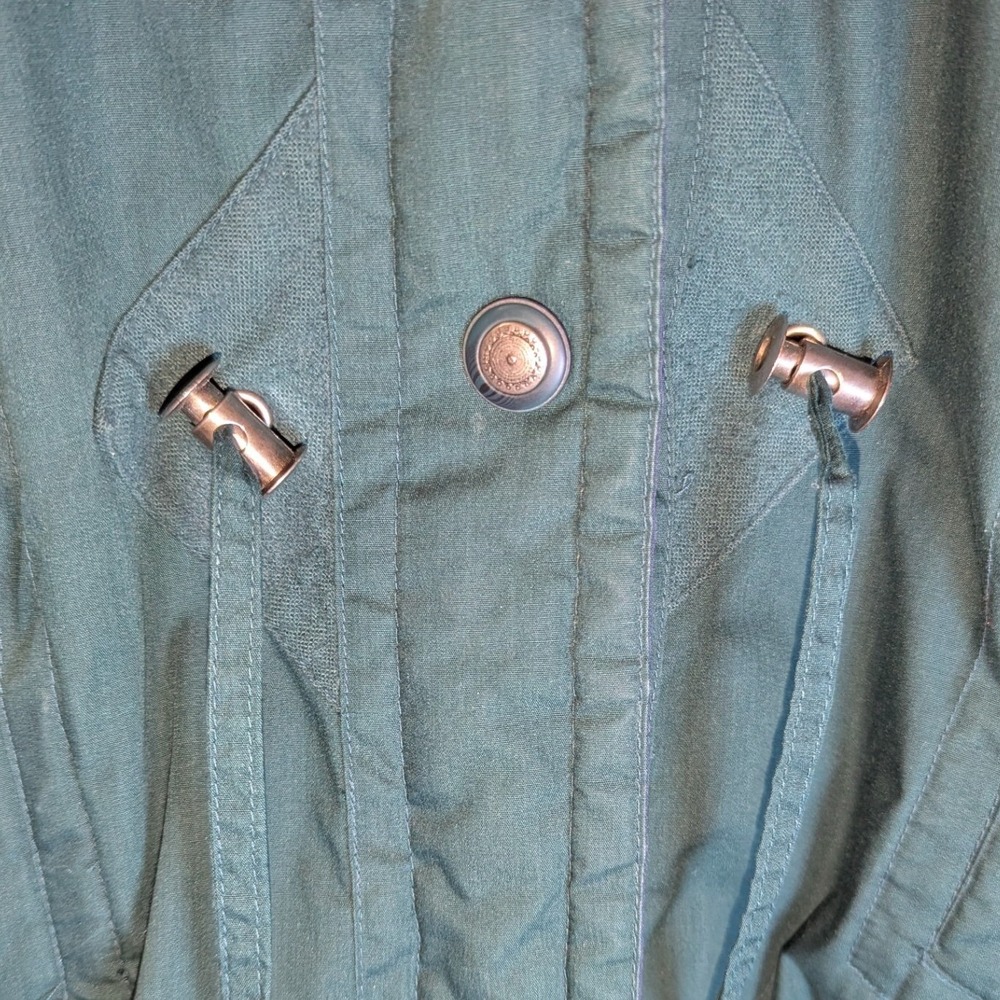 Vintage Mulberry Street Green Down Puffer Long Winter Coat Jacket Women's M - Picture 4 of 15